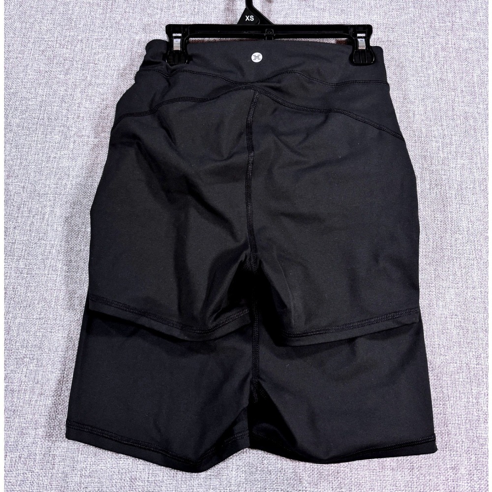 RBX Biker Shorts High Waist Side Pockets Athletic Yoga Gym Black Women XS NEW